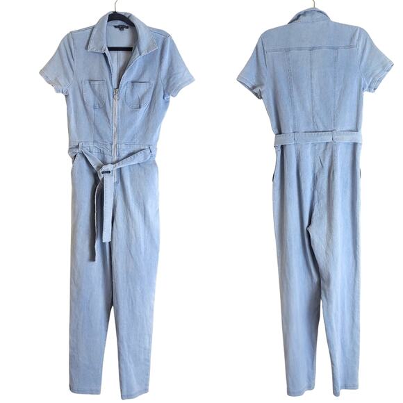 90's Retro Utility Vibe Denim Jumpsuit Women's Size Large - Picture 9 of 11